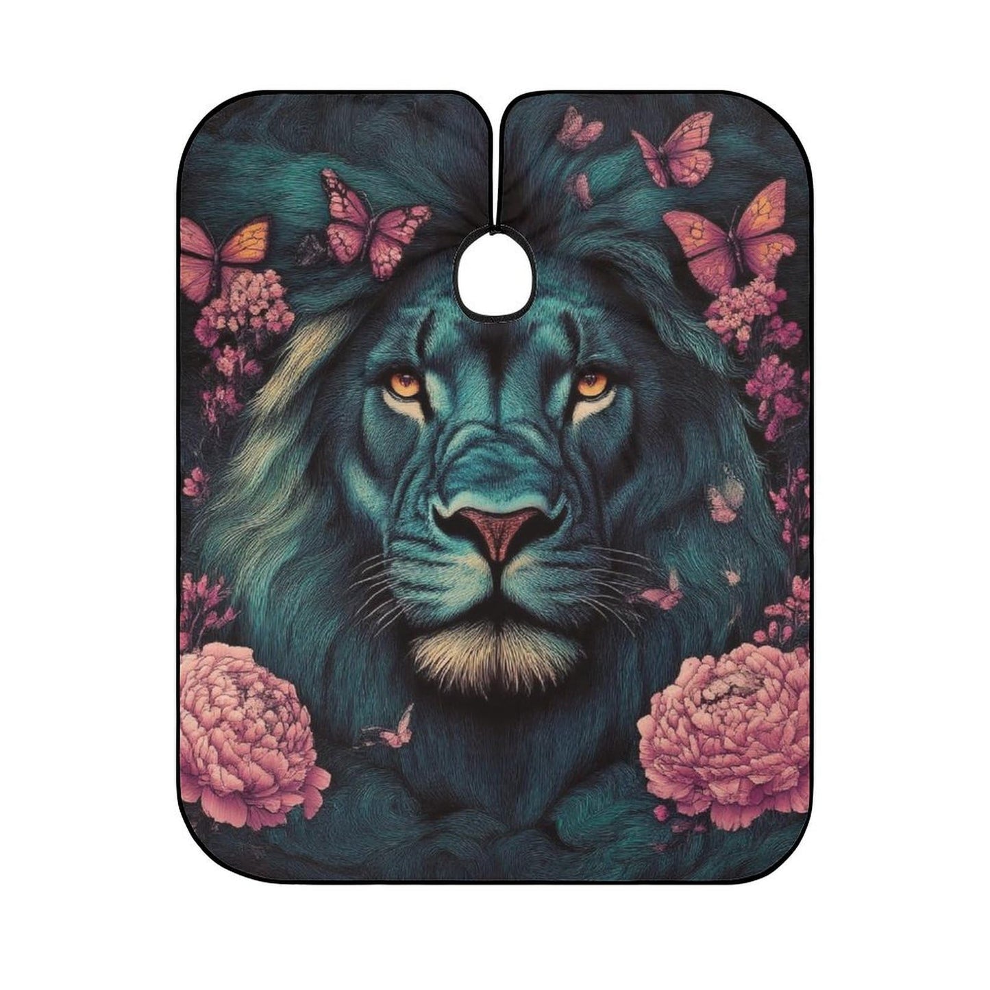 Extra Large Hair Cutting Cape - Lion Pink Floral Dyeing Salon Apron Haircut Gown for Hair Cutting & Styling