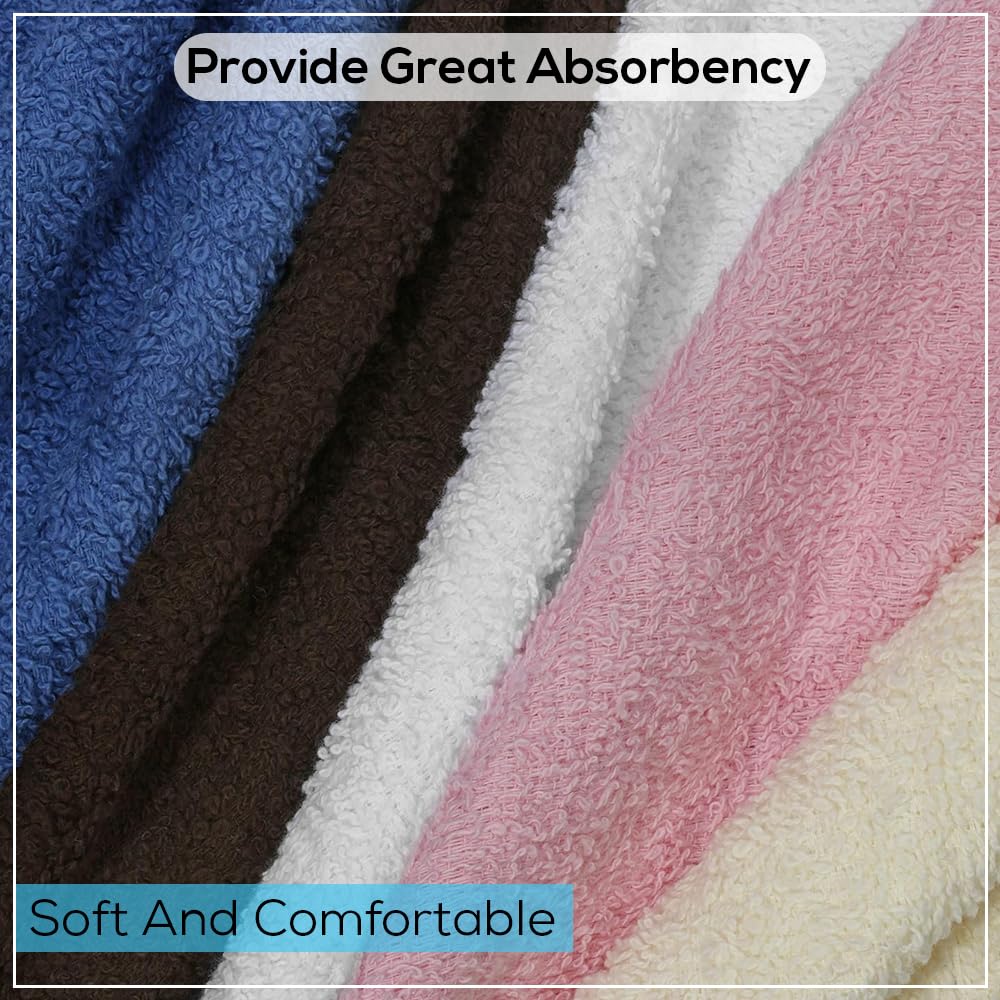 SIMPLI-MAGIC 79264 Cotton Washcloths, Size: 12”x12”, Multi Color, 50 Pack