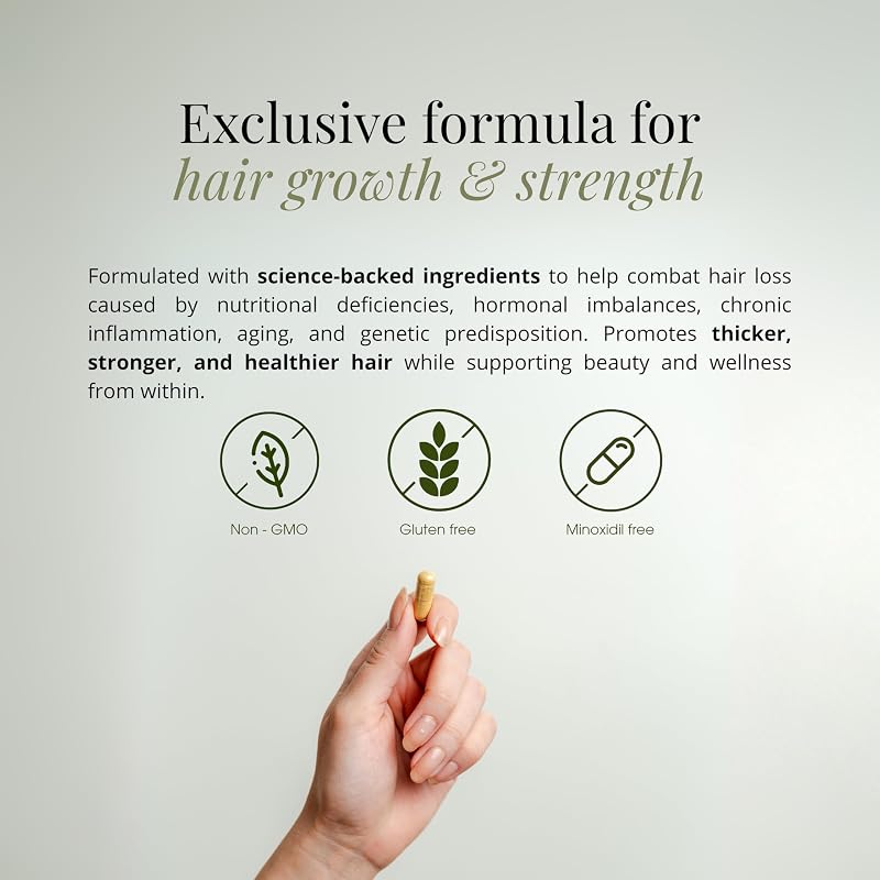 BUNDU Hair Growth Supplements – 90 Soft Capsules for Fuller Hair & Reduced Shedding