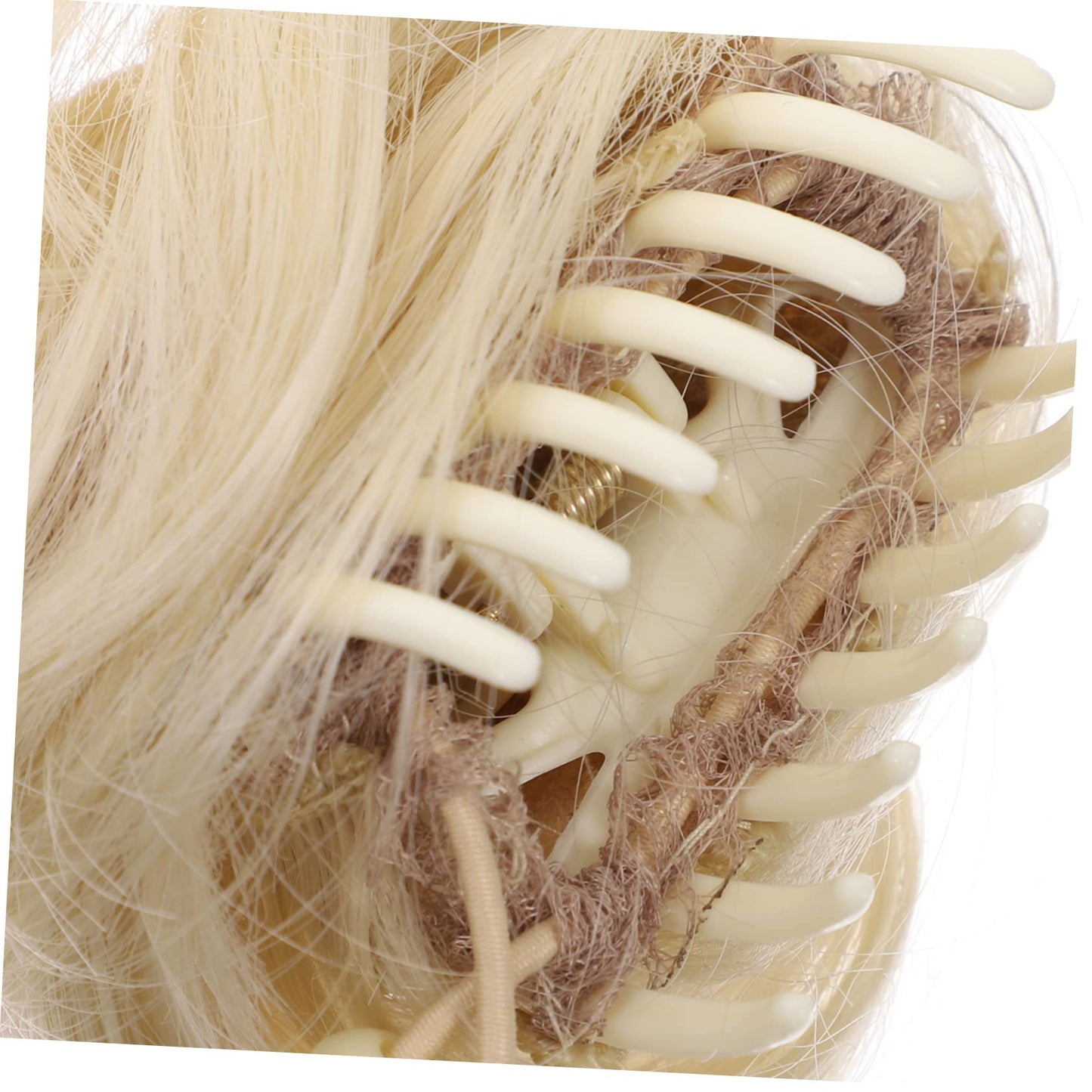 DONFAMDS Fake Bun Hairpiece for Chignon High Temperature Curly Hair Bun Maker for Brides Adds Volume and Natural Look to Updos and Ponytails