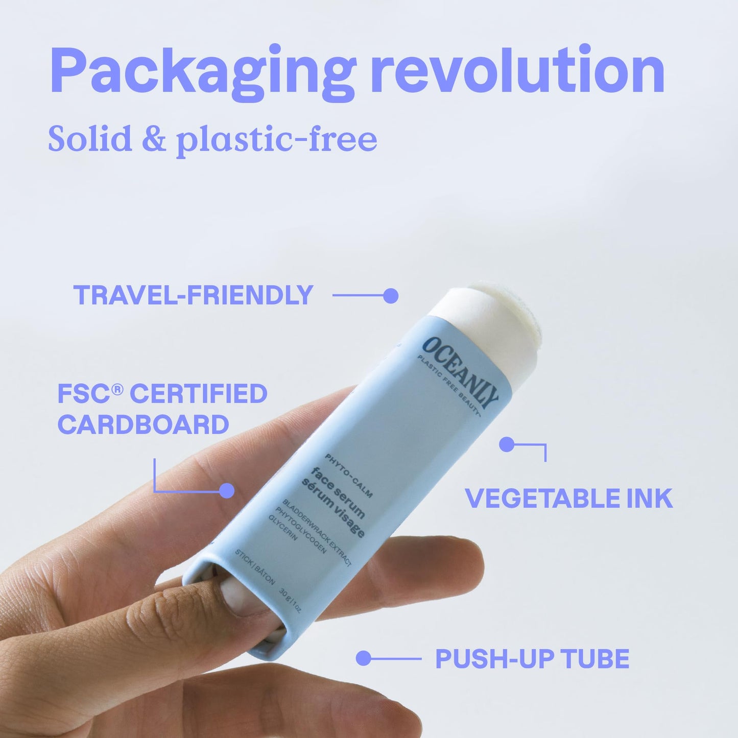 ATTITUDE Oceanly Face Cleanser Stick, EWG Verified, Plastic-free, Plant and Mineral-Based Ingredients, Vegan and Cruelty-free Beauty Products, PHYTO CLEANSE, Unscented, 1 Ounce