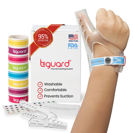 TGuard AeroThumb Stopper Kit – Thumb Sucking, Biting & Licking Deterrent for Babies to Toddlers – Thumb Sucking Guard for Bad Habit Prevention & Treatment – Small (Ages 4 & Under, Less Than 40 lbs.)