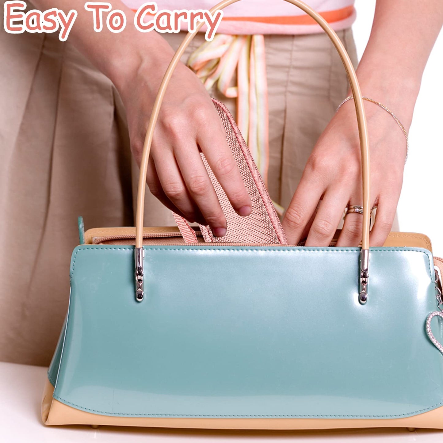 Portable Hard Carrying Case for Solowave 4 in 1 facial wand, Solawave wand for face Protective Bag Storing USB Cable, Hard Case Facial Wand with Zipper and Hanging Rope (Pink)