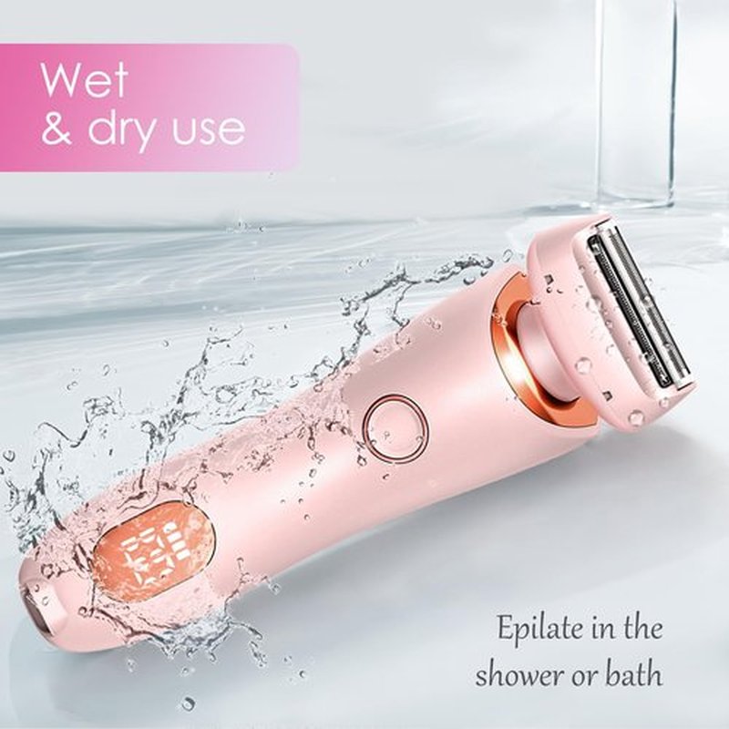Livora Electric Shaver for Women，Silk Glide Pro Shaver，Rechargeable Electric Trimmer for Bikini, Pubic Hair, Legs, Body, Wet/Dry (Pink)