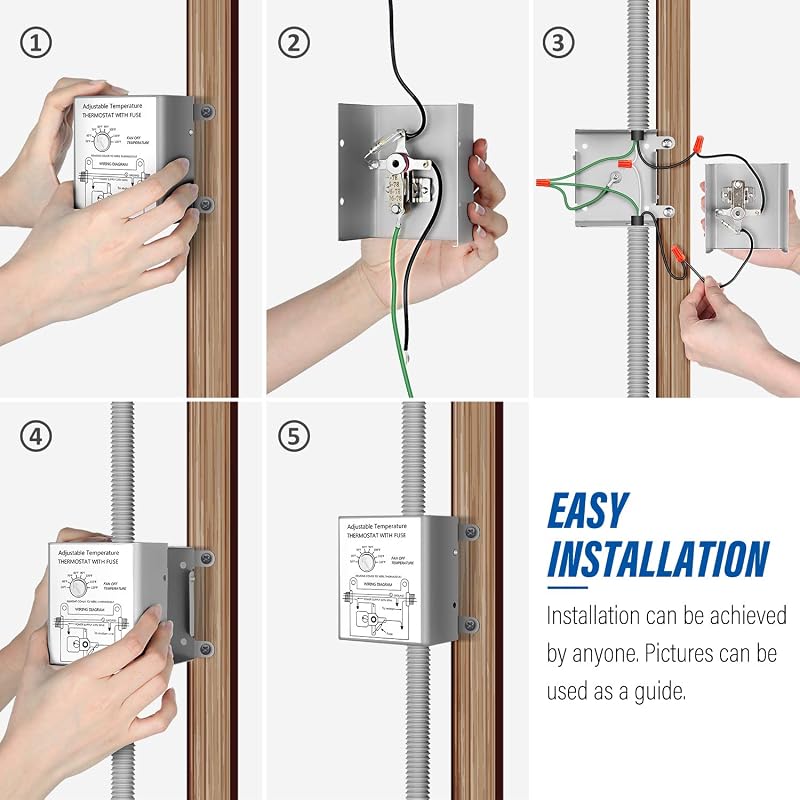 20 Inch Wall Mounted Exhaust Fan with Temperature Controller, Aluminum Louvers, 3368 CFM