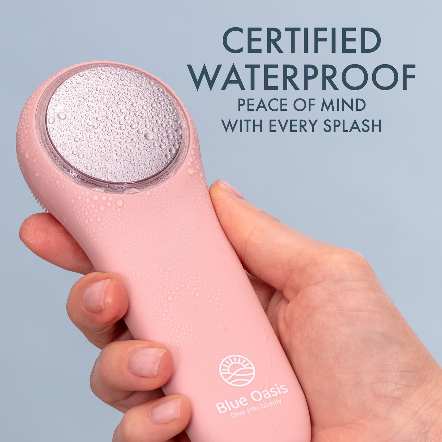 Facial Cleansing Brush, Rechargeable Electric Silicone Face Scrubber Exfoliator, Waterproof Silicone Face Brush Cleanser w/Fast USB-C Charger, Massaging & Face Exfoliator Scrubber for Men & Women