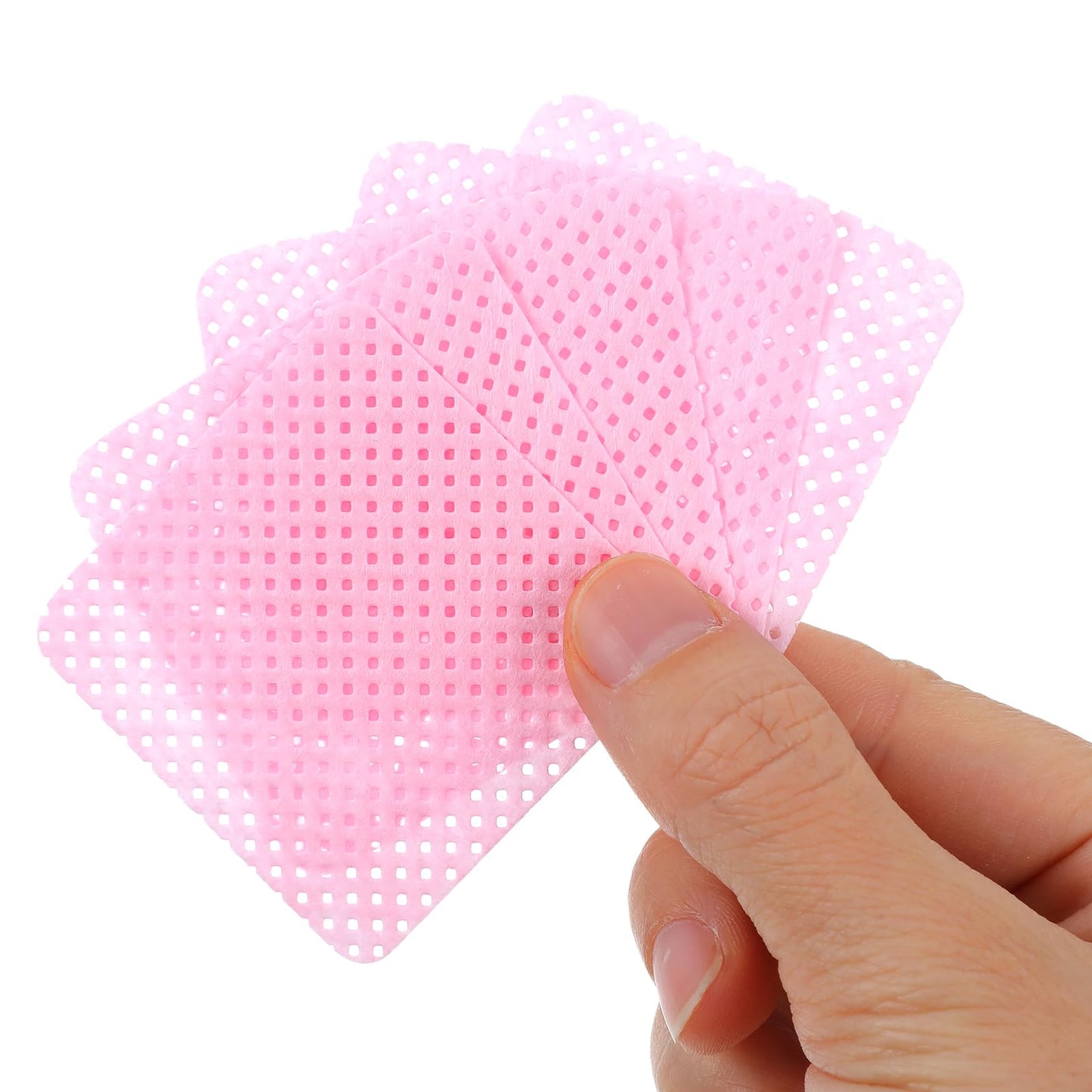 simarro 1000 Pcs Lint Free Nail Wipes, Pink Non-Woven Soft Nails Polish Remover Wipes, Cleaning Wipes Nails Supplies for Fingernail Polish Remover and Eyelash Extension Wipe for Nail Art