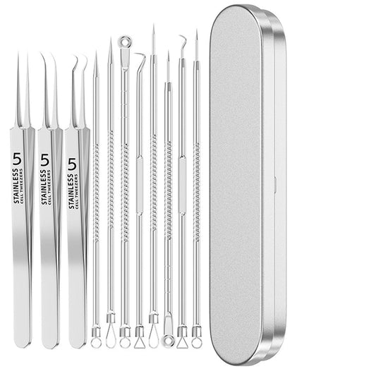 Classicous Blackhead Remover Tools, Blackhead Remover Tools, Stainless Steel Blackhead Remover Kit, Pimple Popper Tool Kit, Extraction Tools for Estheticians (11pc)