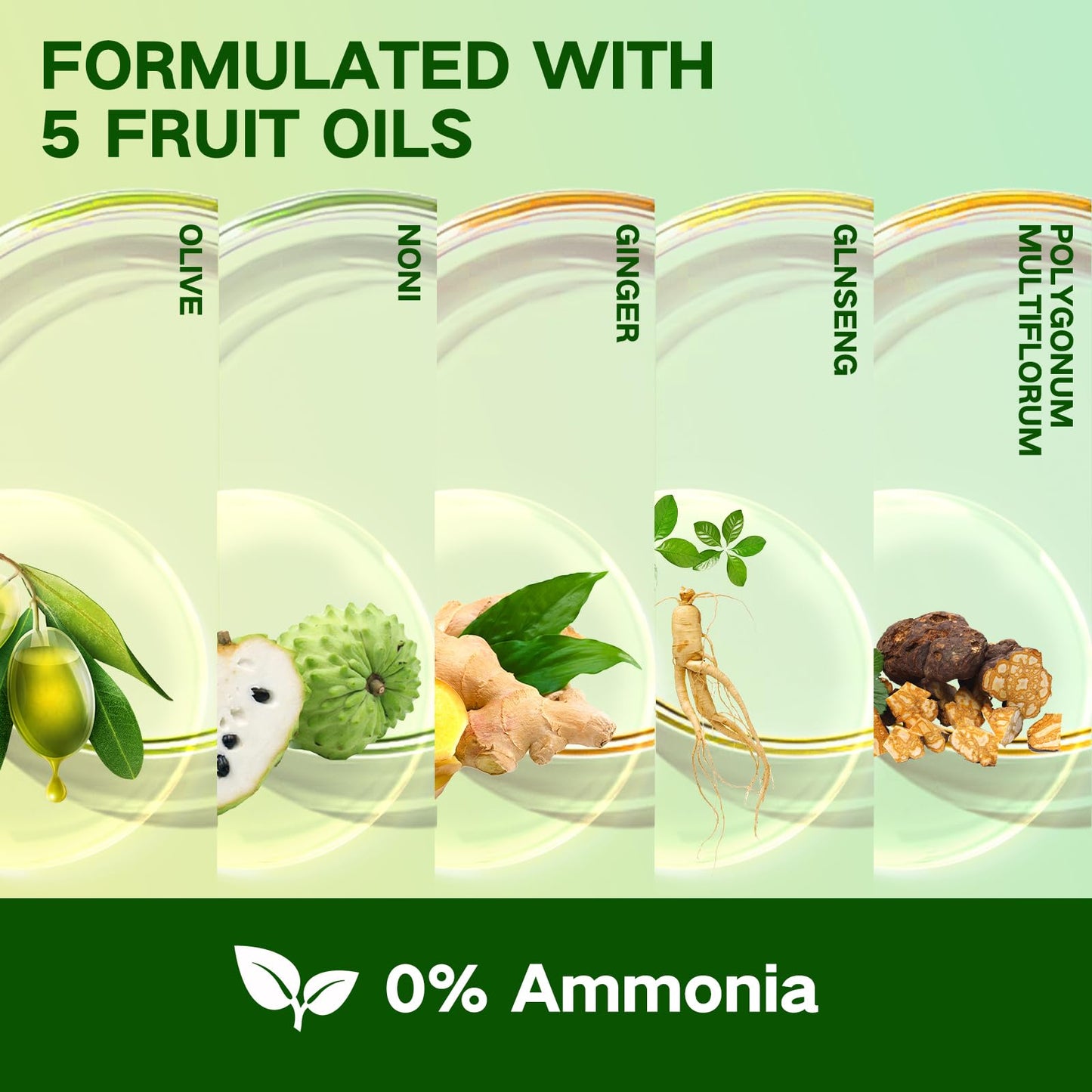 Fokiabin Gray Coverage Color Shampoo - 3-in-1 Color Depositing Shampoo with Herbal Formula, Ammonia-Free Hair Dye for Women & Men, Long-Lasting Root Touch Up (Dark Brown, Lasts 6 Weeks)