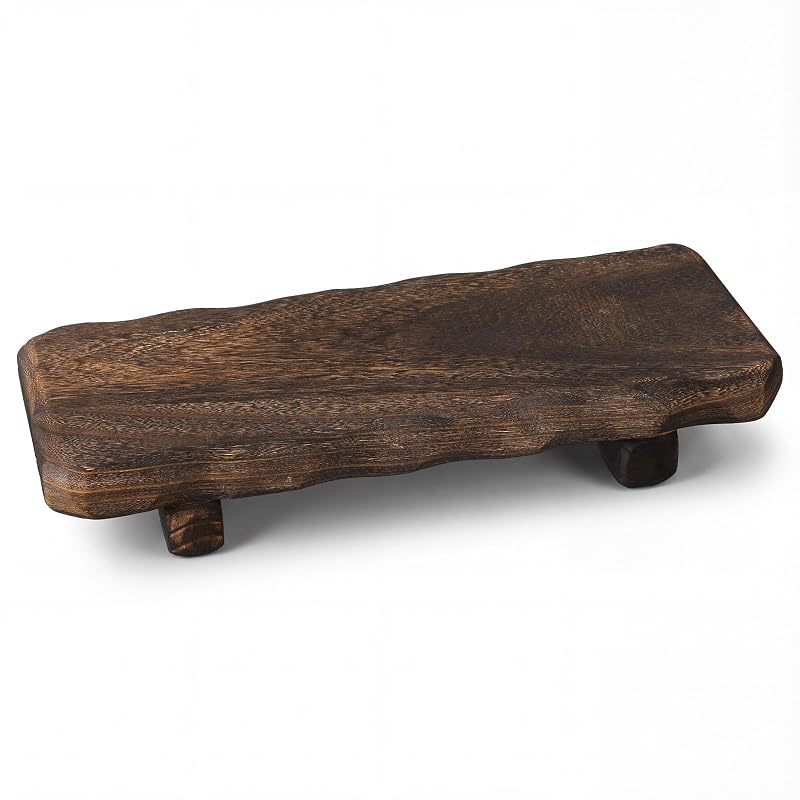 Wood Risers Pedestal Stand 22 x 9 Inch for Decor, Farmhouse Rustic Display