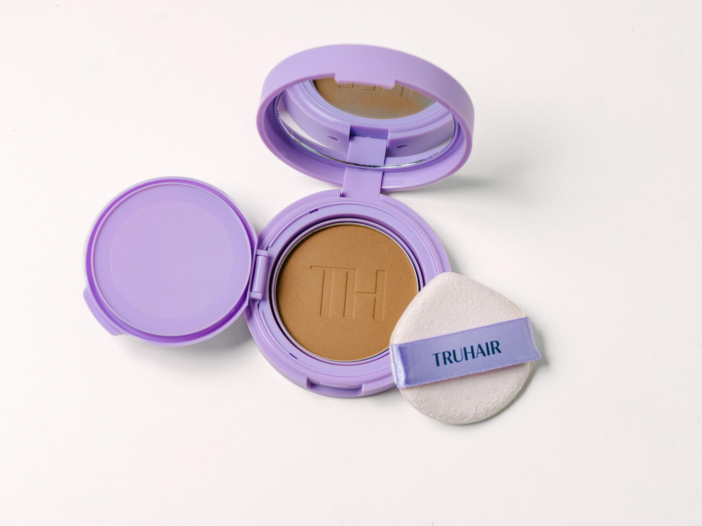 TRUHAIR Root & Scalp Cover Up Pressed Powder Compact, Waterproof, Weightless Hair Coverage & Bald Spot Concealing, Root Touch Up Hair Color for Gray Coverage & Thinning Areas, 0.35 Oz (Light Brown)