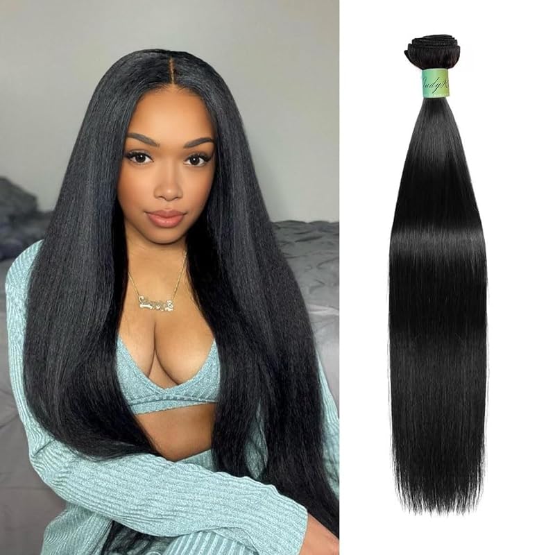 Natural Black 18 Inch Brazilian Virgin Straight Hair Bundle - 1 Bundle, AnJudyReid Variation