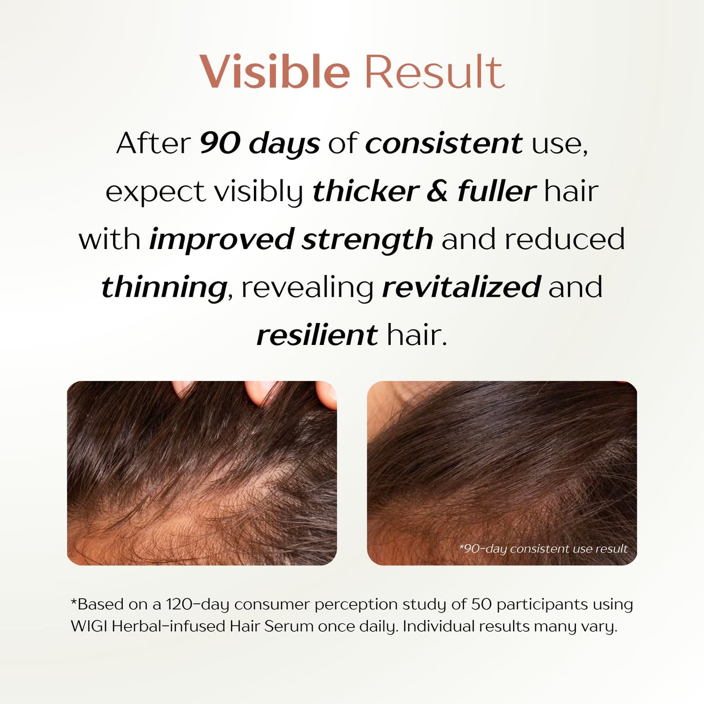 WIGI Hair Serum - Fast Absorbing, Water Based, Herbal Infused, Lightweight & Non Greasy Formula for Thicker, Fuller Hair - Scalp & Hair Scalp Serum for Frizzy, Damaged Hair