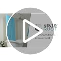 Chrome Shower Curtain Rod for Clawfoot Tubs - Adjustable, Rustproof, 60 Inch