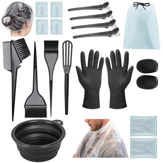 Svjetiq 21Pcs Hair Dye Kit Professional Hair Coloring Products with Hair Dye Brush, 350ml Hair Color Bowl, Hair Clips, Applicator, Earcover for Salon Bleaching & Hair Coloring at Home