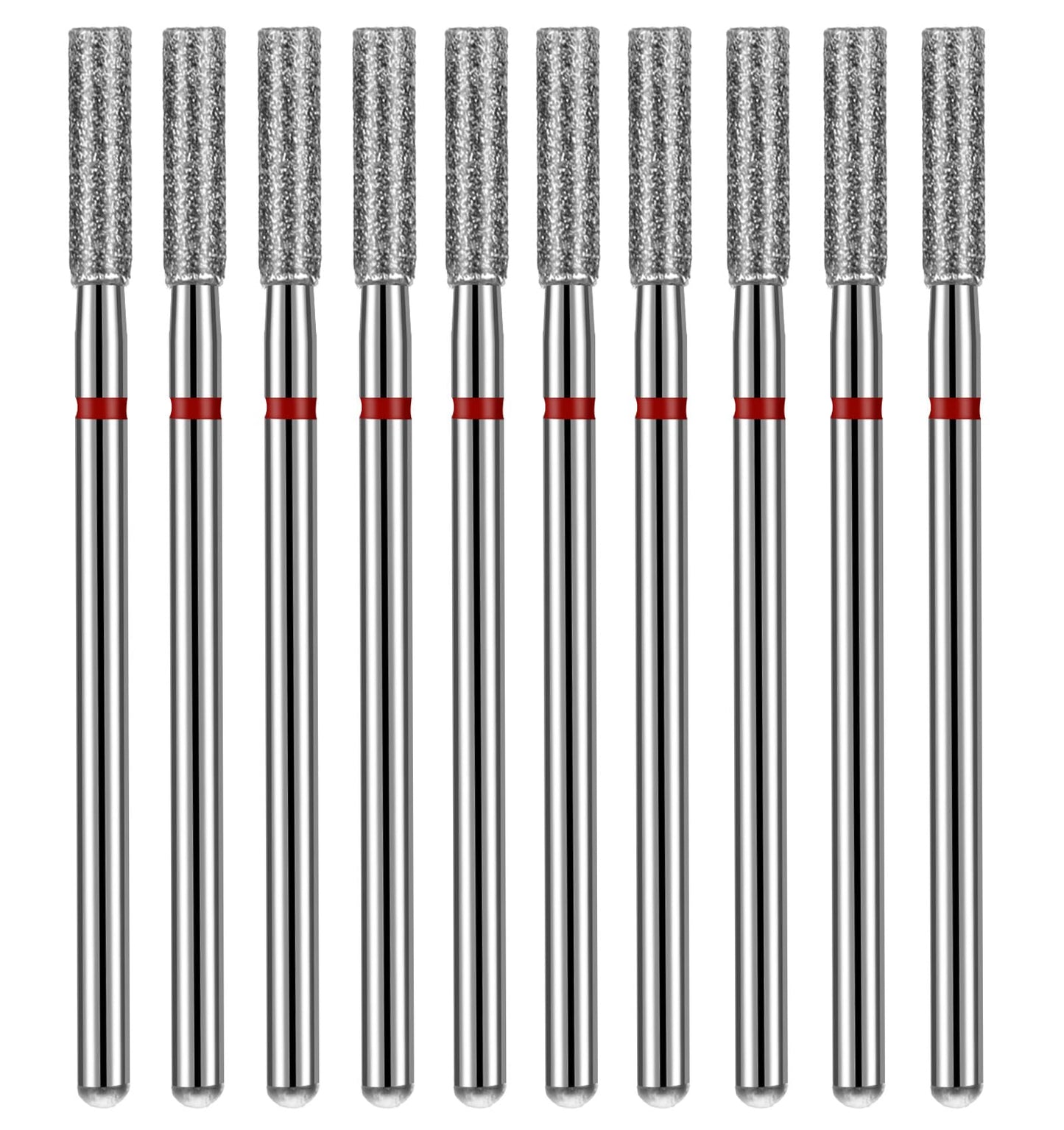 10Pcs Cuticle Clean Nail Drill Bit, Barrel Shape for Electric File Professional Manicure Pedicure and Foot Care