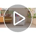 Aquzee White Large Wrapping Paper Storage Cart with Drawer & Ribbons