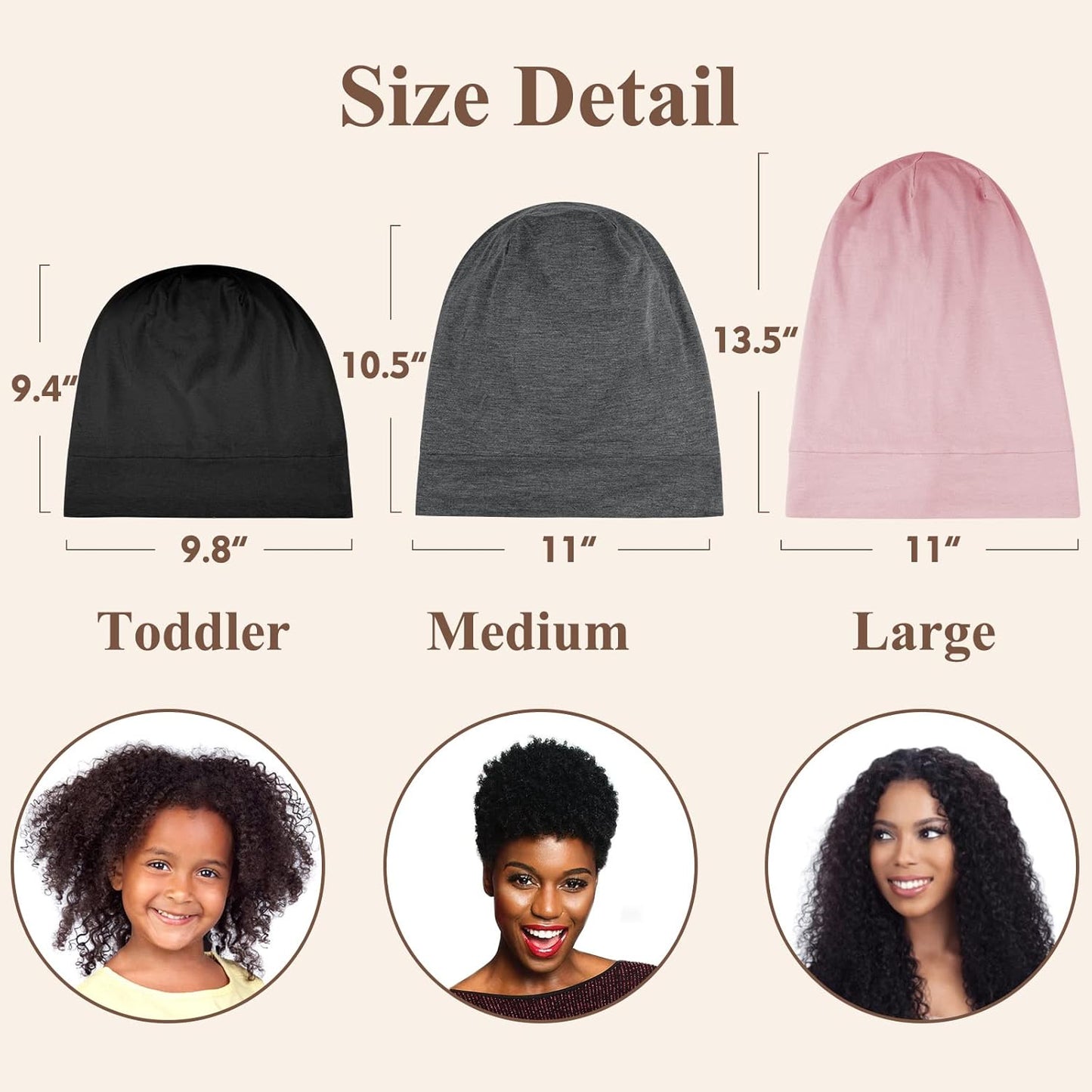 100% Silk Dreadlock Cap & Bonnet for Sleeping - Extra Large Hair Cover for Men & Women