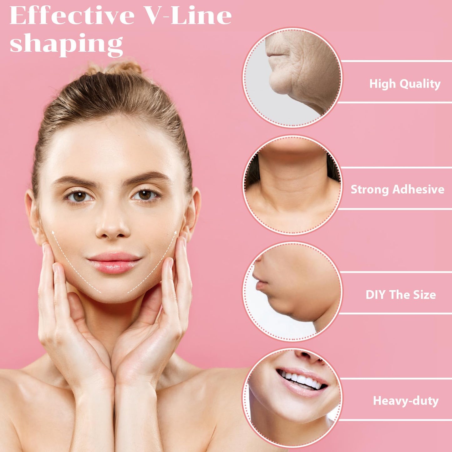 V-Line Lifting Chin Strap for Face Slimming Face Lifting Strap for Double Chin Reducer Reusable Double Chins Straps Faces Slimming Breathable Chins Straps for Women Sleeping Yoga