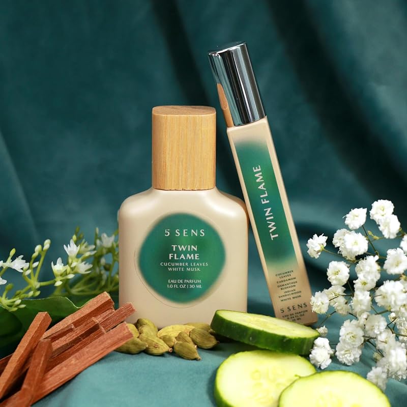 Twin Flame Eau de Parfum Travel Spray 10 mL - Clean, Woody Cucumber Cardamom