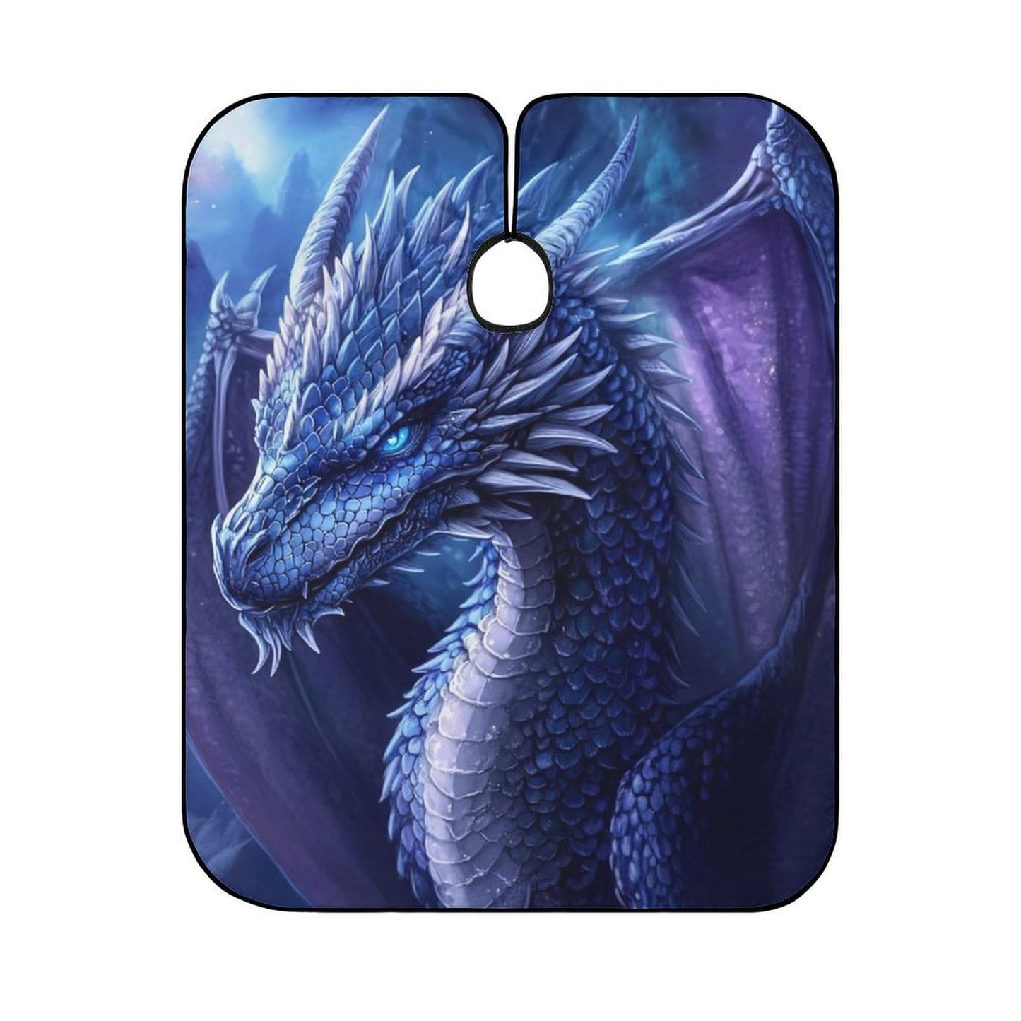 Blue Color Dragon Hair Dressing Gown Cape Hair Cutting Cloak - Adjustable Salon Cape Apron for Barbers, Easy Clean