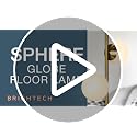 Brightech Sphere Floor Lamp – Gold/Antique Brass 2-Globe Mid‑Century Modern Standing Lamp