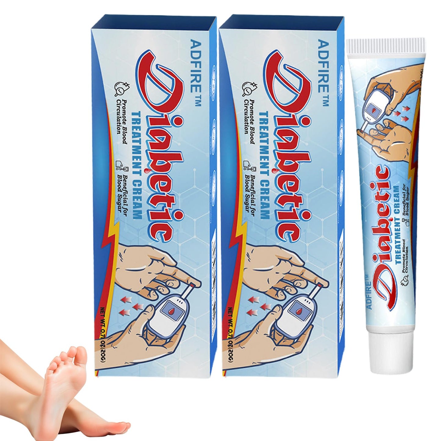 flysmus VitaGluco Diabetes Treatment Cream, Diabetics Skin Relief Cream, Professional Diabetes Treatment cream, Foot Care - Keep Feet Healthy (2)