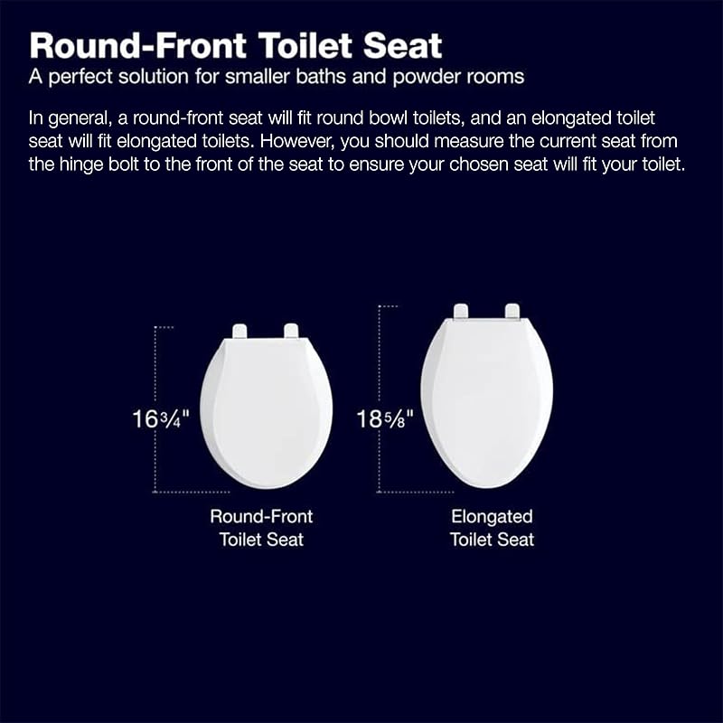 Kohler Hyten Elevated Quiet-Close Round Toilet Seat, 3-Inch Height, White, Pack of 2