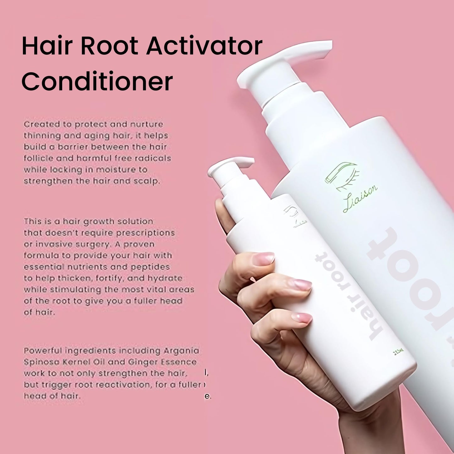 Hair Root Activator Conditioner for Women (250ml) - Thickening & Volumizing Formula for Fine Strands - Nourishing Conditioner Strengthens & Promotes Healthy Growth Hair & Adds Volume for Fuller Locks