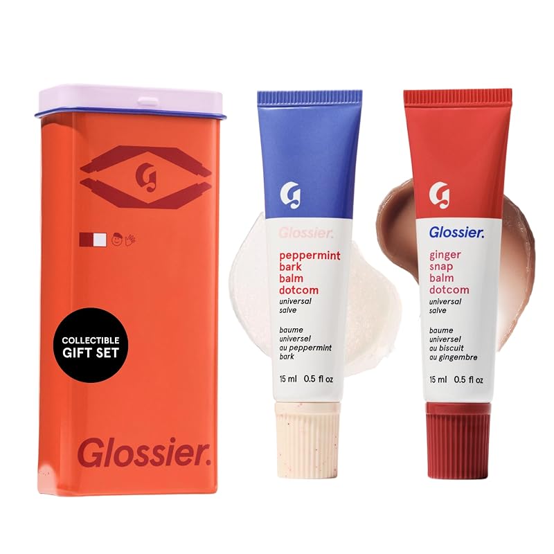 Lip Balm Duo Set - Balm Dotcom Hydrating Lip Care, Peppermint Bark & Ginger Snap, 2 x 15ml