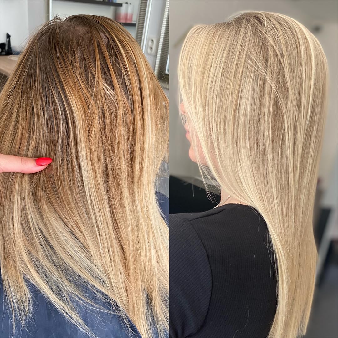 HAIR BAR NYC 20 Volume - Blond Plex Anti-Yellow Porfessional Lightening System for Charcoal Hair Bleach - Violet Developer with Plex, Reduce Brassy, Eliminates Orange Tones 33.8oz/1lt