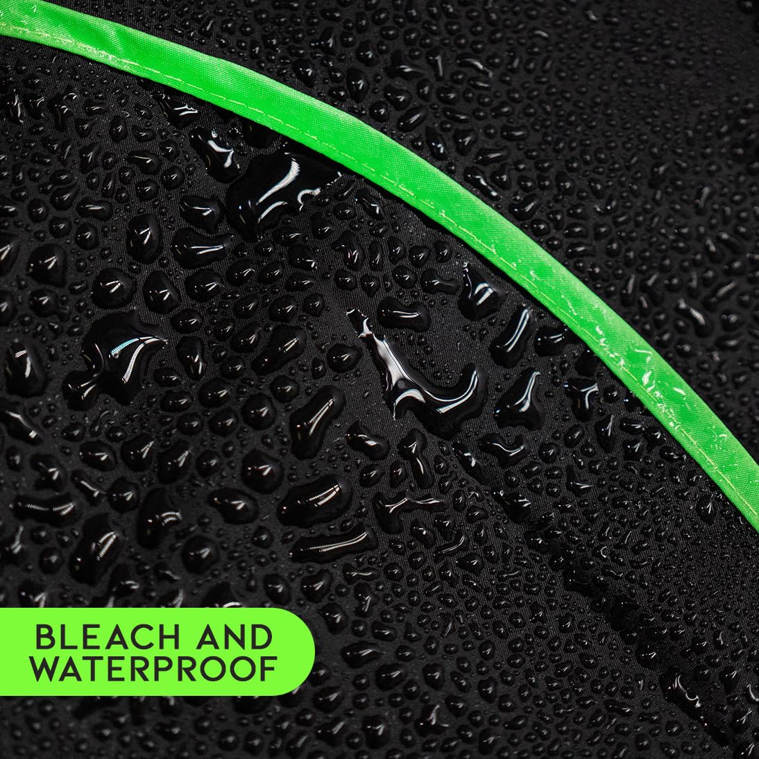 Colortrak Eco Collection All-Purpose Cutting/Styling Cape, 57.5” L x 49” W, Waterproof and Bleach-proof, Made out of 100% Recycled Fabric, Black Color