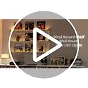 51-Inch LED Vinyl Record Wall Shelf with Light, Floating Aluminum Display Rack