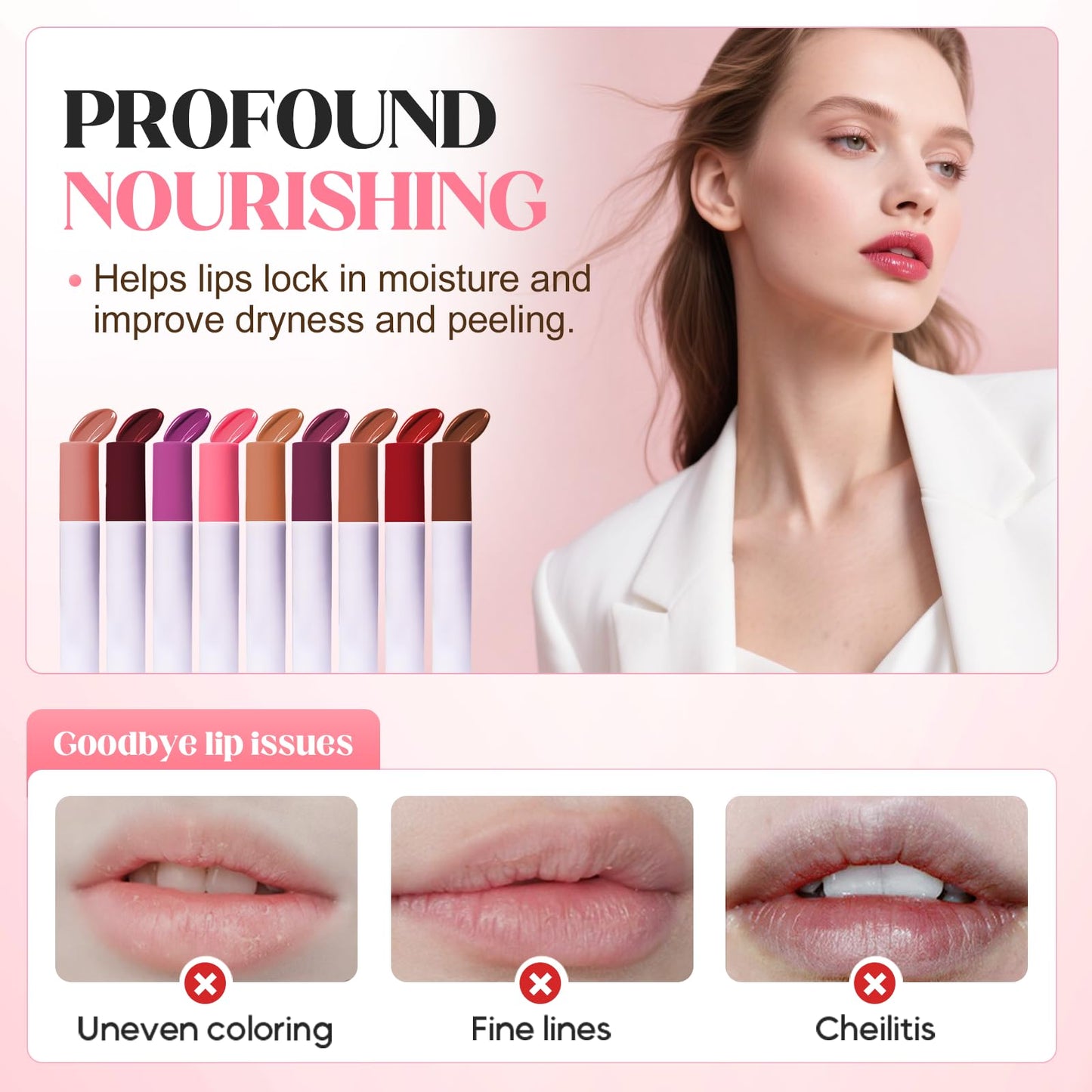 HOAIME Lips Staining Lip Oil, 2025 New Lip Stain Sweet Long Lasting Waterproof, Non-Sticky Lip Glow Makeup (5)