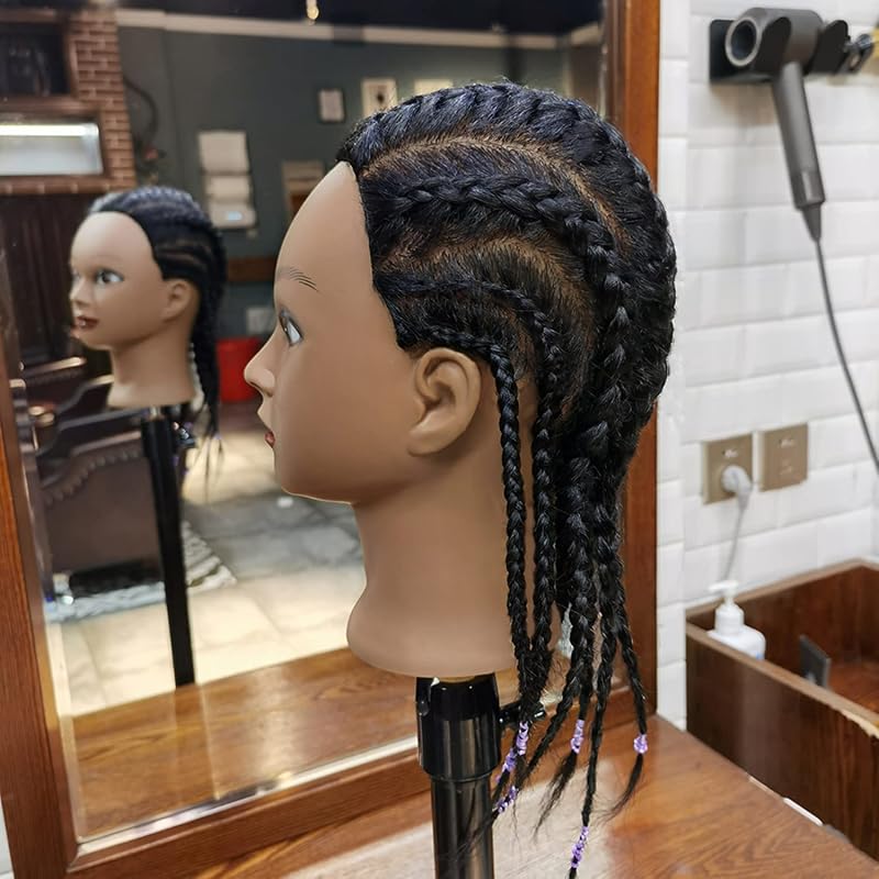 SOPHIRE 16" 100% Real Hair Mannequin Head with stand, Hairdresser