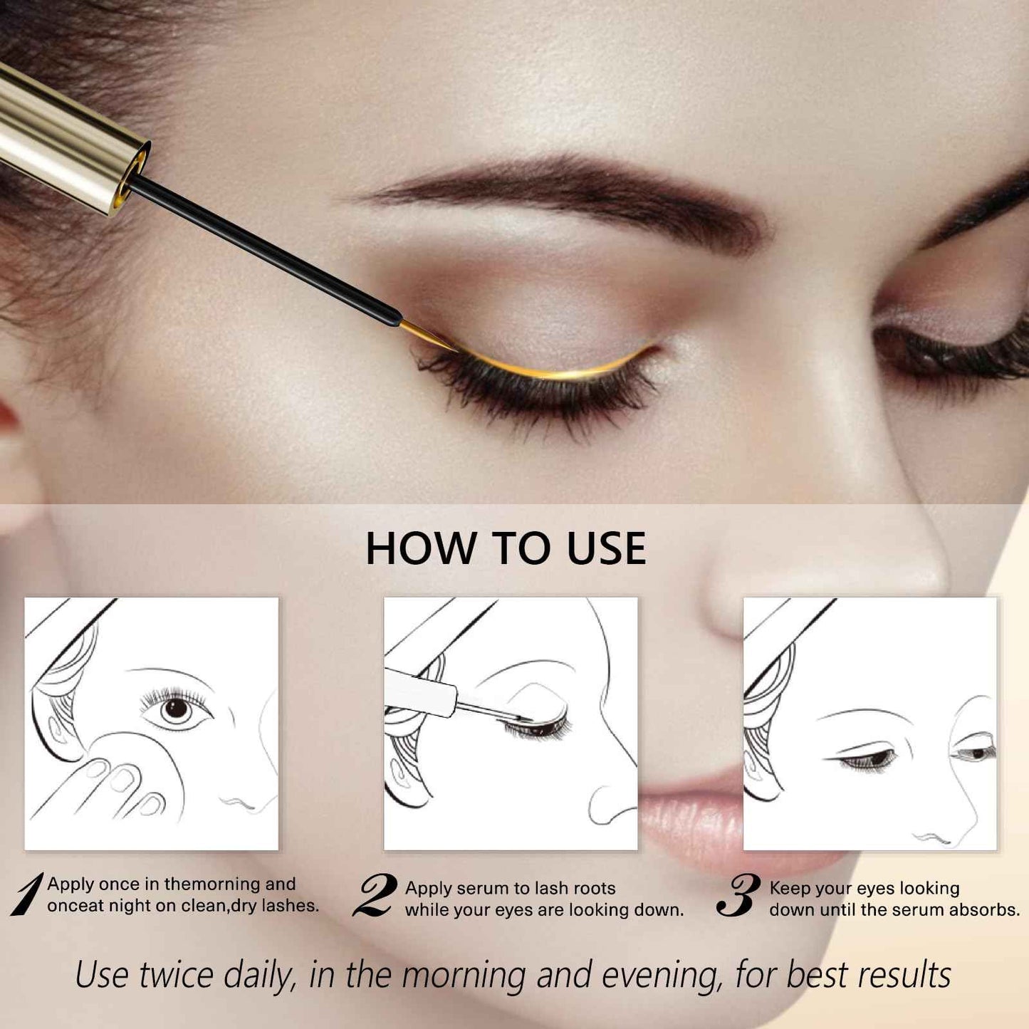 Eyelash Growth Serum – 15 Plant Extracts for Longer Lashes, Natural Beauty Enhancement,eye lash serum growth