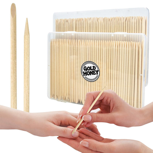 GOLD HONEY 360PCS Orange Sticks for Nails in Boxed - 4.5 Inch Double Sided Orange Wood Sticks for Nails Used - Professional Manicure & Cuticle Remover - Manicure Pedicure Tool