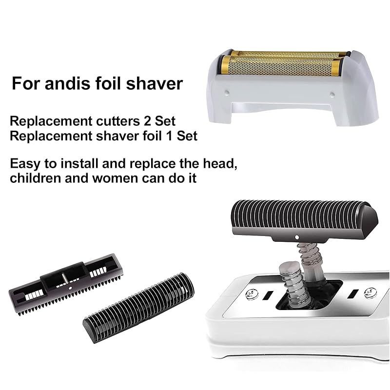 Pro Shaver Replacement Foil & Cutter Kit for Andis #17150 3 Pack – Gold Hypo-Allergenic Foil