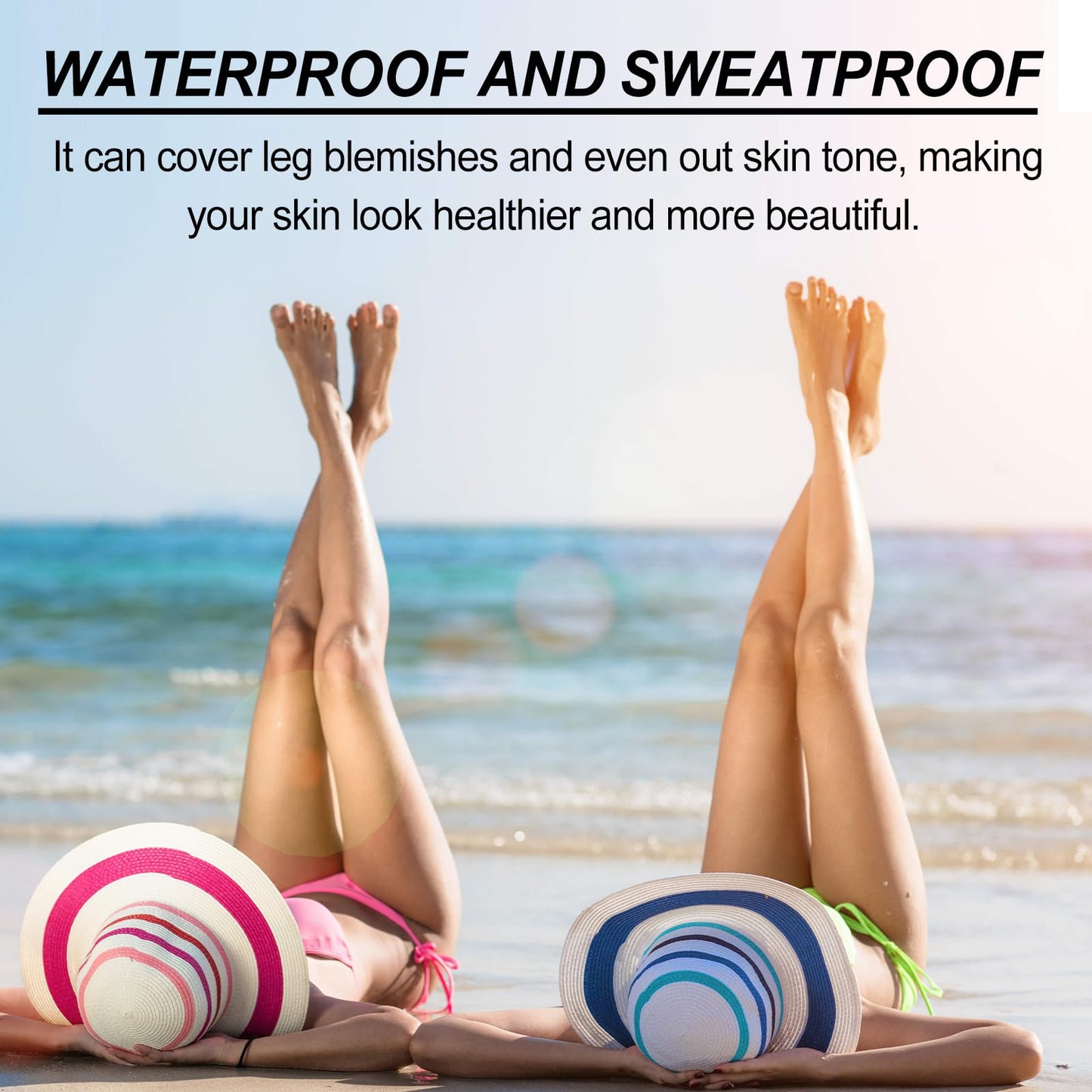 Leg Makeup Waterproof No Transfer，leg make up water proof，Leg Vein Cover up Makeup for Varicose Veins Waterproof Black Skin,Body Scar Cover up for Tattoo Concealer