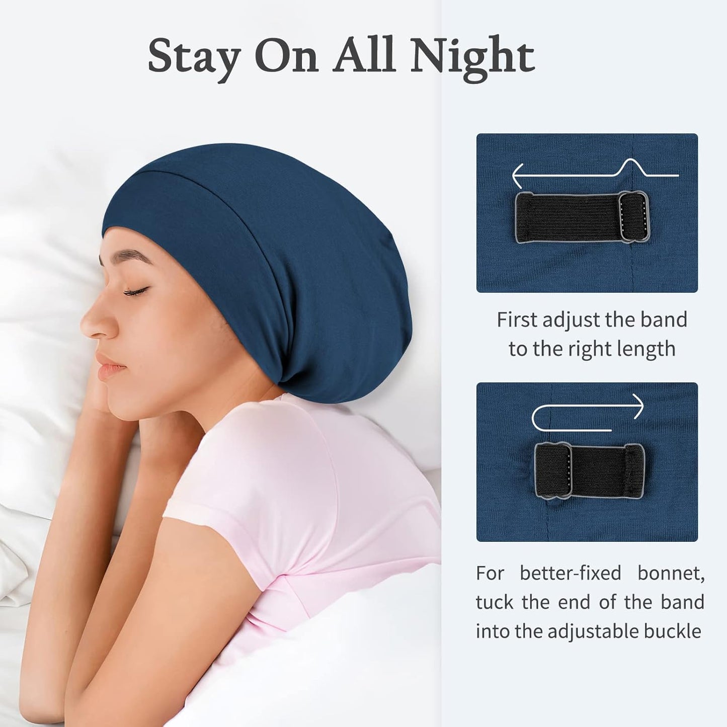 100% Silk Dreadlock Cap & Bonnet for Sleeping - Extra Large Hair Cover for Men & Women