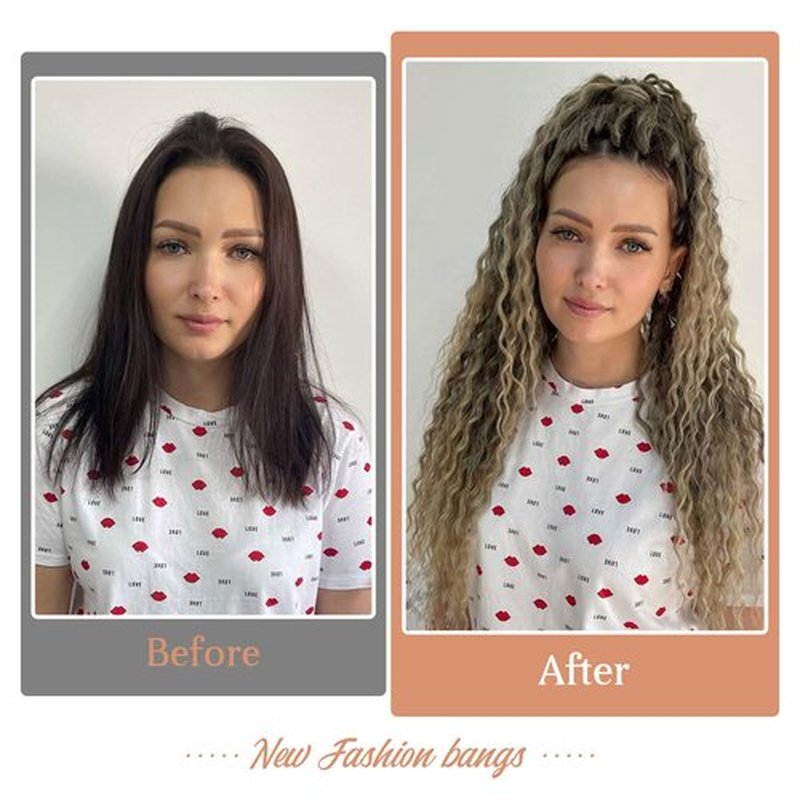 Lounoke 24 Inch Double Ended Dreadlock Extensions Sets, 20 Strands 3 In 1 Mixed Synthetic Dreads Extensions, Gray to White Straight&Curly&Boho Handmade Dreads Hippie Style Dreadlocks for Woman