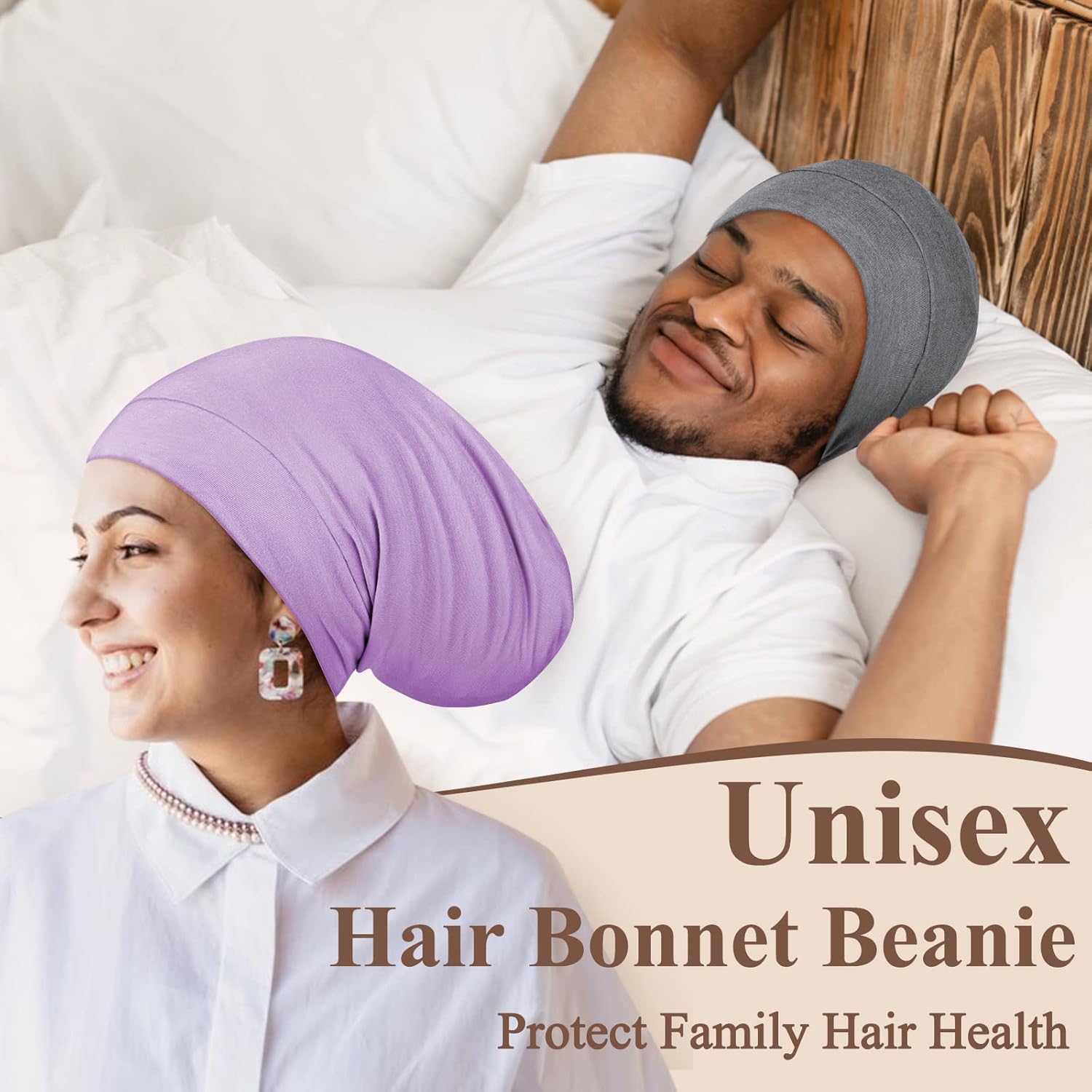 100% Silk Dreadlock Cap & Bonnet for Sleeping - Extra Large Hair Cover for Men & Women