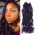 6 Packs 12 Inch Crochet Senegalese Twist Hair for Kids & Women 1B Purple by TOZIKA - Pre-Looped, 120 Strands