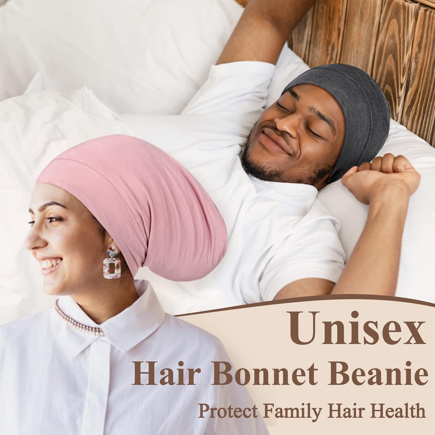 100% Silk Dreadlock Cap & Bonnet for Sleeping - Extra Large Hair Cover for Men & Women