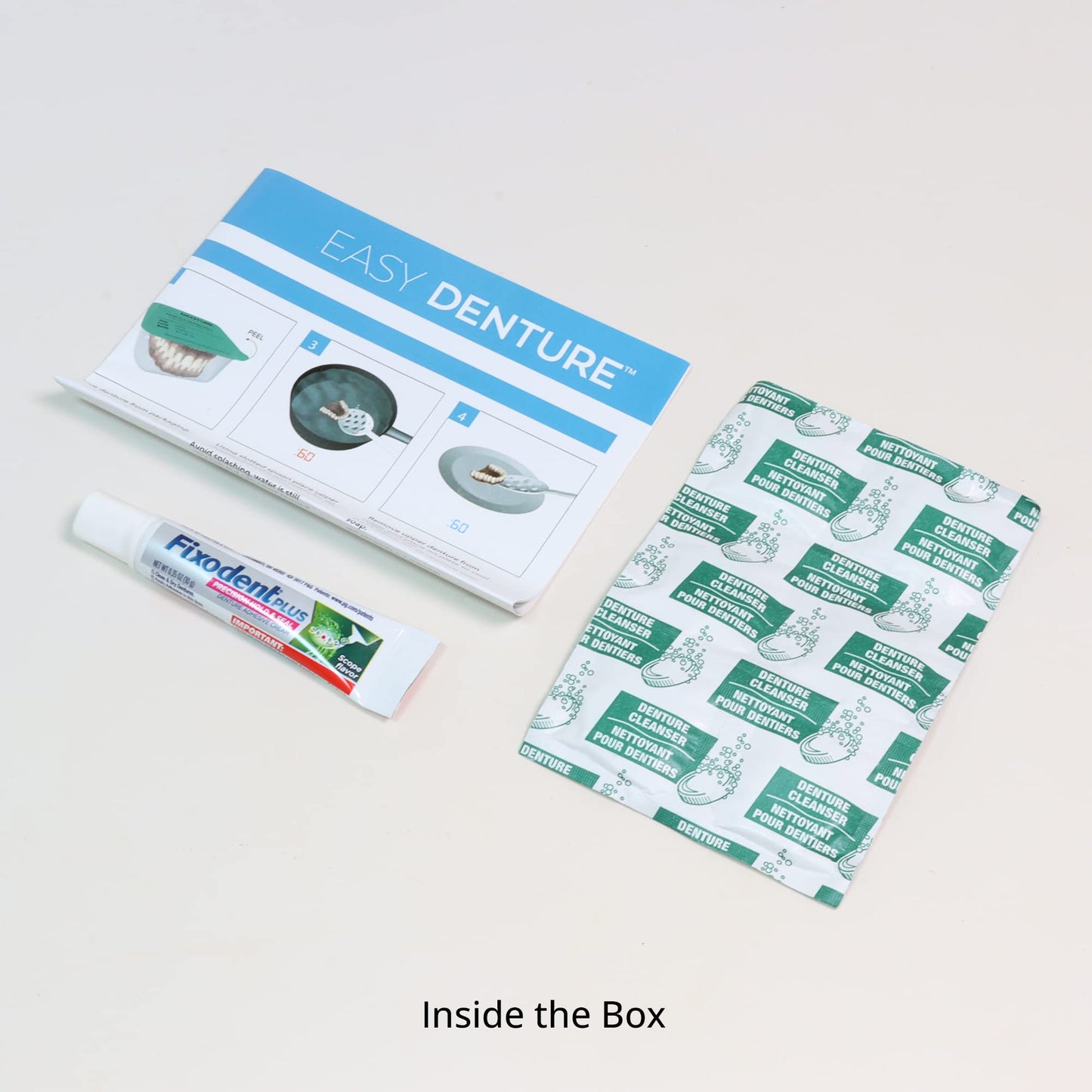 Easy Denture: Self-fit at Home in Mins, Boil-&-Bite Functional Denture, Adjusts for Narrow or Wide Arches, Long-term or temporary Solution, Eat, Drink and Smile Confidently, Small/Medium Denture Set