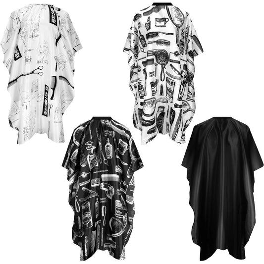 SATINIOR 4 Pcs Cape for Hair Cutting Waterproof Stylist Cape for Salon Coloring Hair, Strings & Adjustable Snap Closure