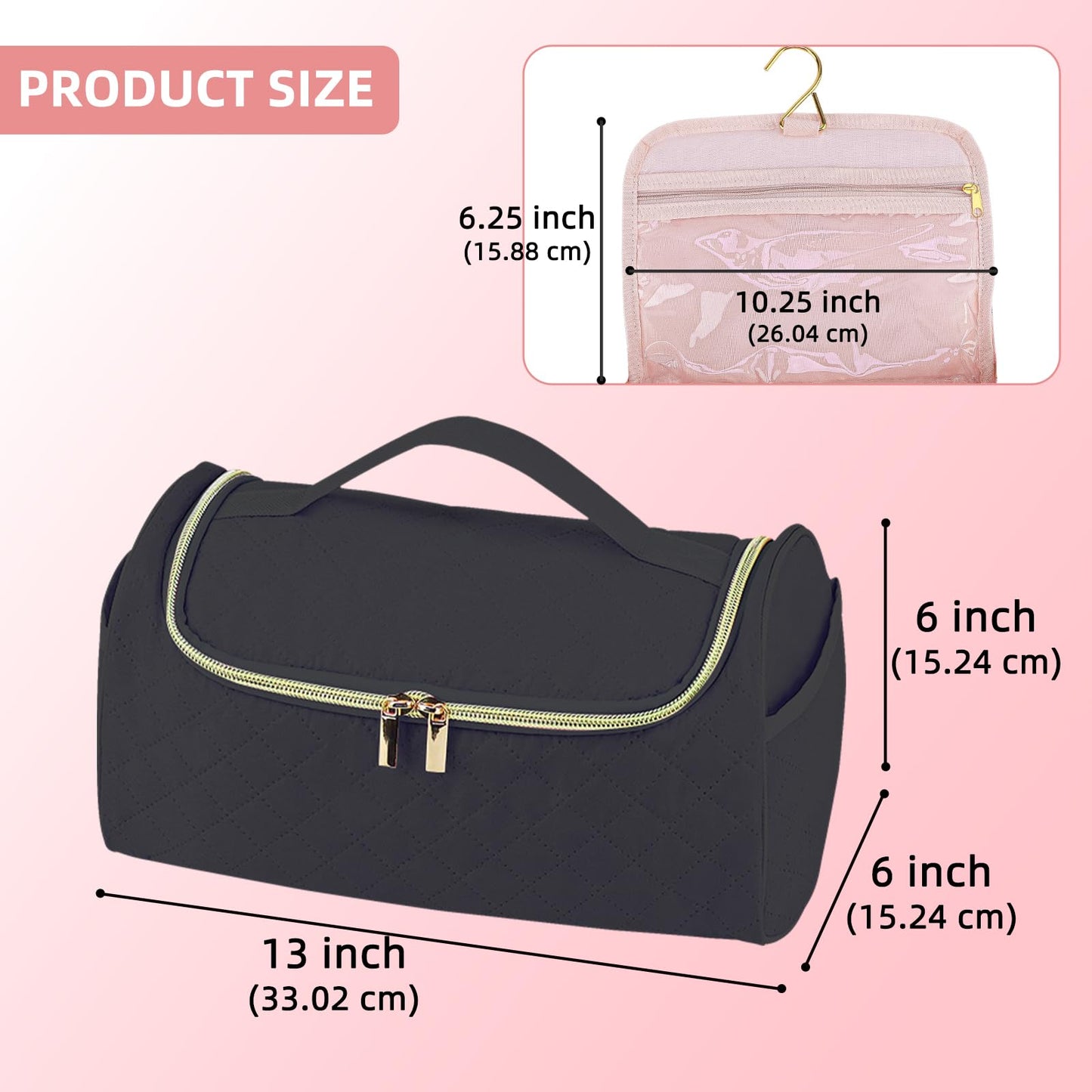 ALSLEA Portable Travel Case for Airwrap & Shark FlexStyle Large Capacity Organizer Bag for Hair Dryer, Airwrap Styler & Attachments, Waterproof Padded Storage Bag with Hanging Hook (Black)