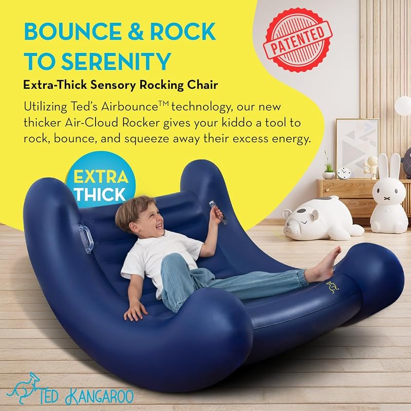 Ted Kangaroo CloudBounce Ultra Sensory Rocker for Kids - Small, Patented Inflatable Chair