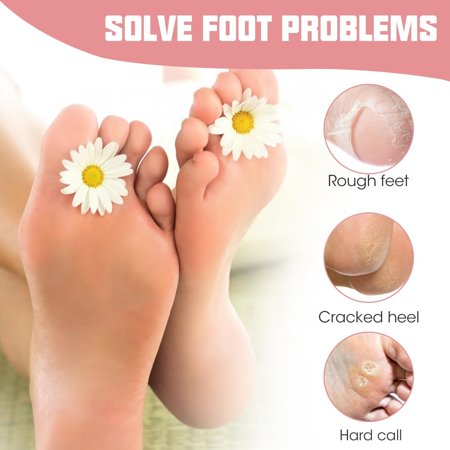 Silicone Moisturizing Sock 1 Pair Reusable Foot Care Socks for Dry Cracked Feet - Softening Calluses & Rough Skin for Home Spa & Pedicure, Pink