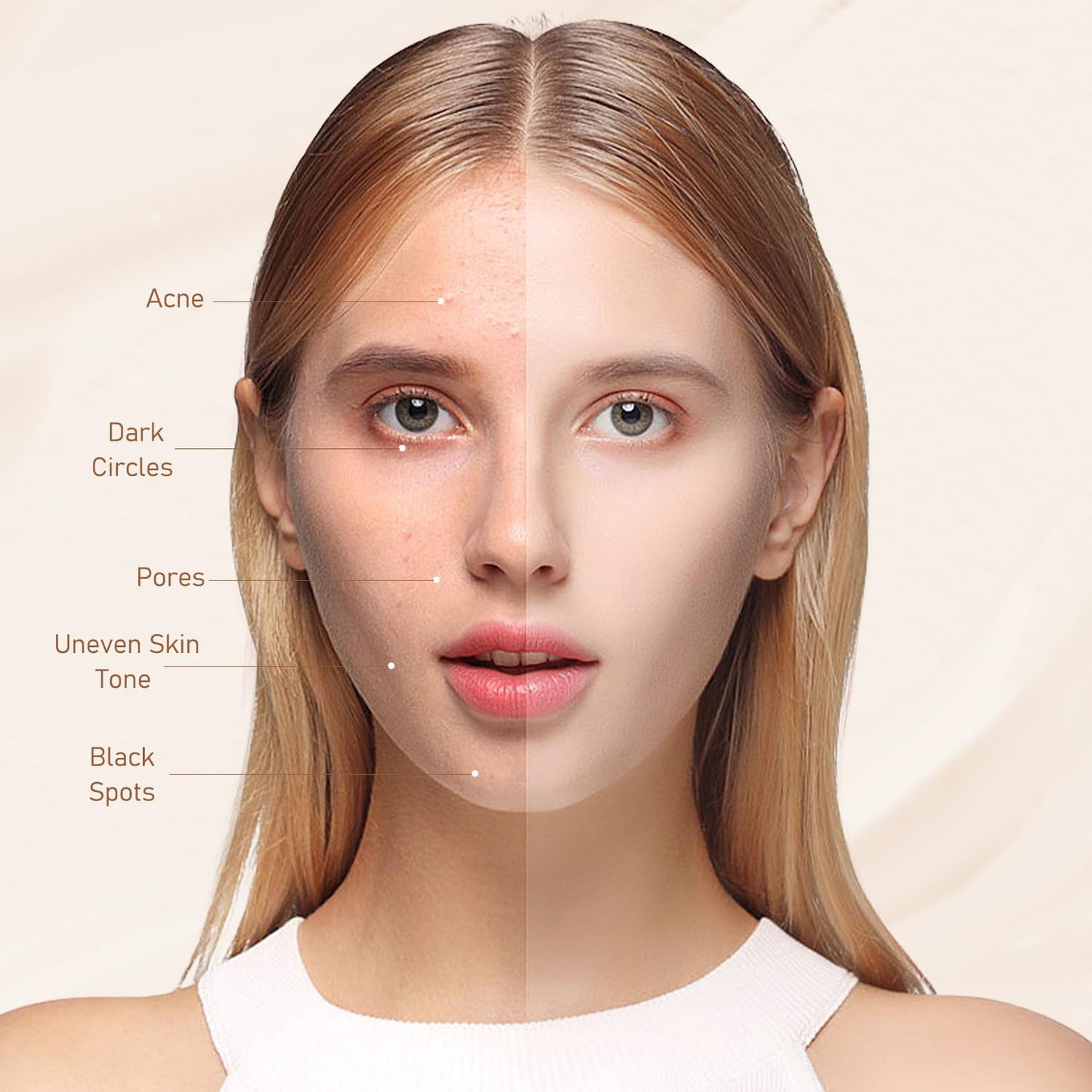 Evanesce Soft Matte Cream Concealer, Waterproof Foundation, Full Coverage, Hydrating Long-Lasting Concealer for All Skin Type (Natural)